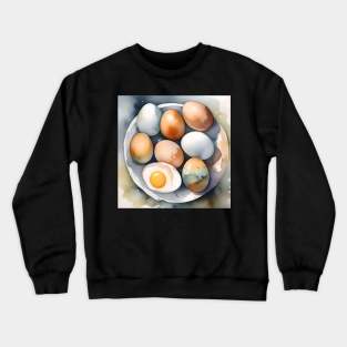 National Egg Month January - Watercolors Crewneck Sweatshirt